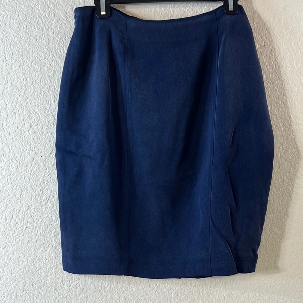 Valerie Stevens Blue Silk Skirt